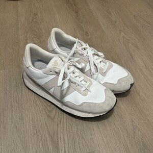 New Balance Cream and White Sneakers
